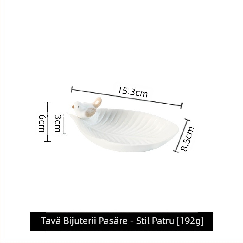 Placă de bijuterii Creative High-end Bird Drăguț Săpunieră Diet Swing Plate Ceramice Depozitare Rack Bijuterii Depozitare Lumină Luxury Dim Sum