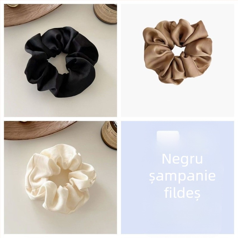 Satin Sense, buclă de păr pentru intestin gros, elegantă, cu frânghie, pentru femei, cap sferic simplu, toate potrivirile, pălării de lux, lumină, de înaltă calitate, alb