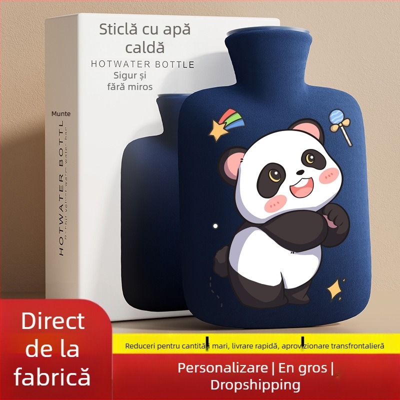 Producător transfrontalier Sticle de apă caldă cu desene animate, reîncărcabile, pungi de apă caldă mari și mici pentru femei, pentru încălzirea burții și a mâinilor Amazon