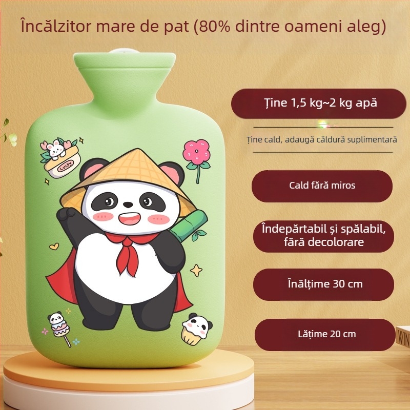 Producător transfrontalier Sticle de apă caldă cu desene animate, reîncărcabile, pungi de apă caldă mari și mici pentru femei, pentru încălzirea burții și a mâinilor Amazon