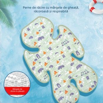 Scaun de luat masa de vară, saltea de gheață, cărucior pentru bebeluși, saltea de gheață cu gel, desene animate cool pentru bebeluși, pernă rece, saltea pentru copii, saltea auto moale
