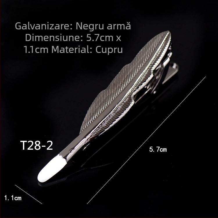 Bărbați clemă de cravată neagră cu pistol afaceri ochelari simpli ancoră de țeavă formă Pin stil coreean securitate cupru clemă de cravată