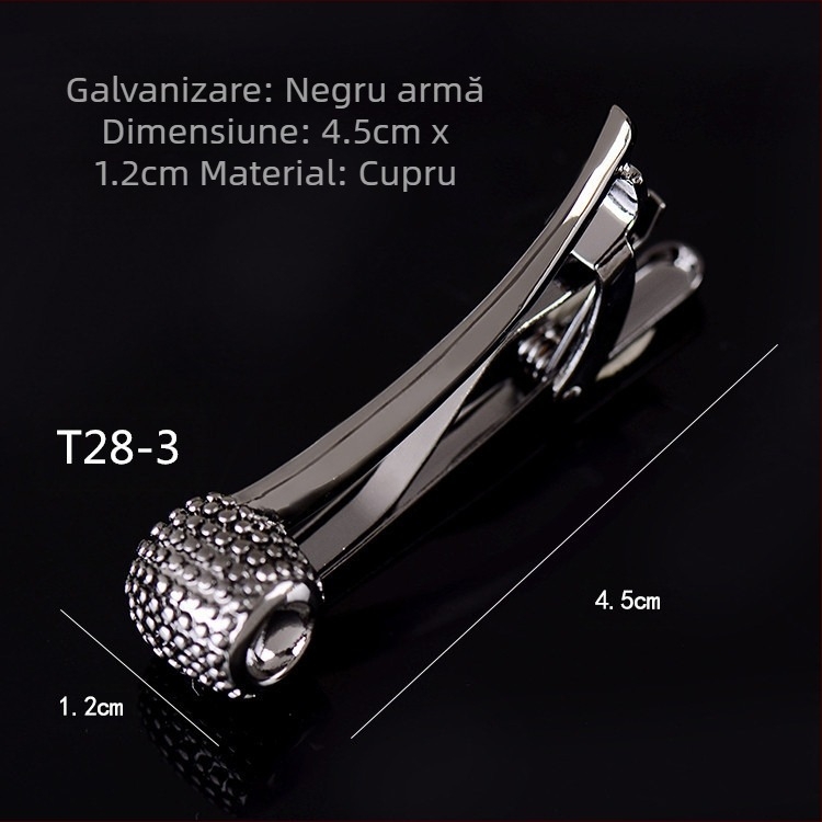 Bărbați clemă de cravată neagră cu pistol afaceri ochelari simpli ancoră de țeavă formă Pin stil coreean securitate cupru clemă de cravată