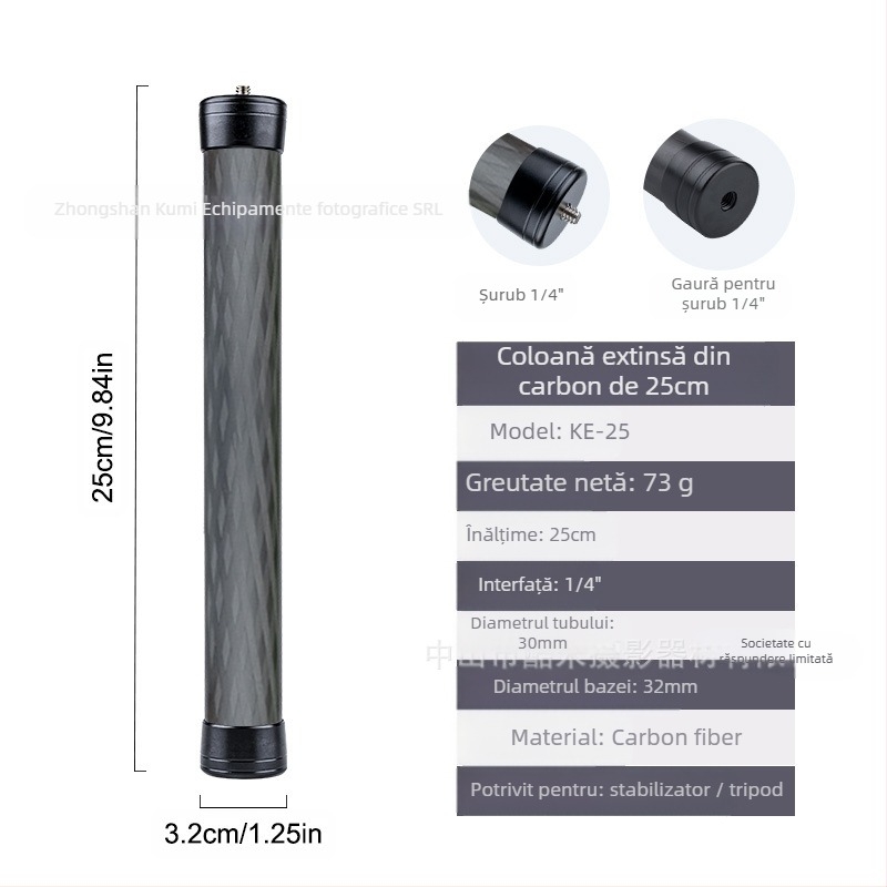 Tijă de extensie Feiyu Dajiang Vast Stabilizator de telefon mobil Stick selfie universal pentru cameră sport GoPro13 Tijă portabilă