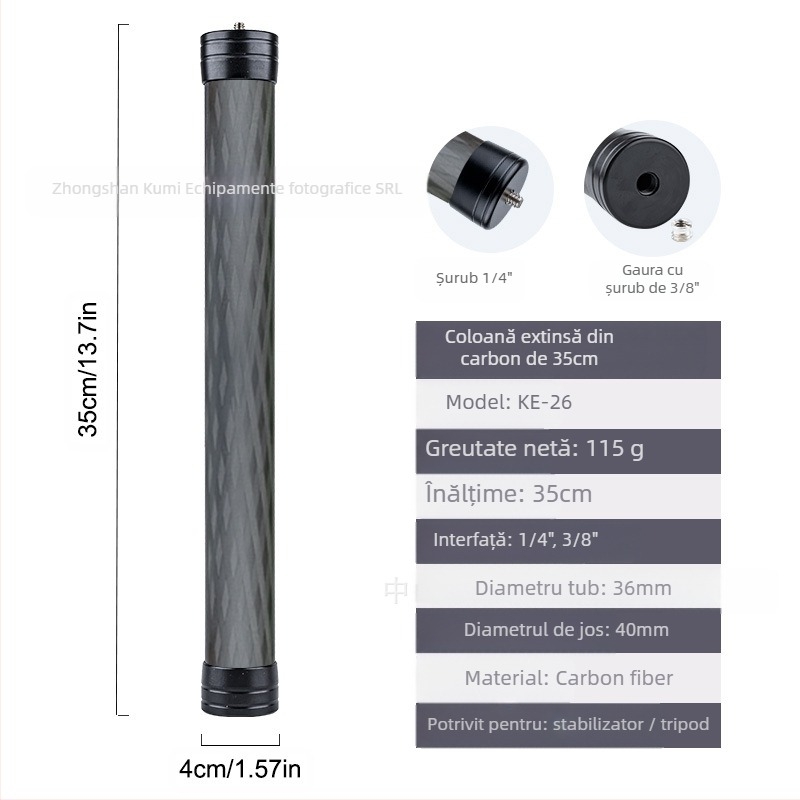 Tijă de extensie Feiyu Dajiang Vast Stabilizator de telefon mobil Stick selfie universal pentru cameră sport GoPro13 Tijă portabilă