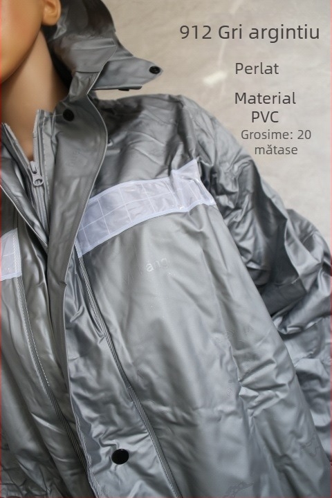 Set de impermeabil și pantaloni impermeabili îngroșați, poncho de ploaie pentru bicicletă, impermeabil pentru motocicletă pentru livratori, impermeabil divizat etanș