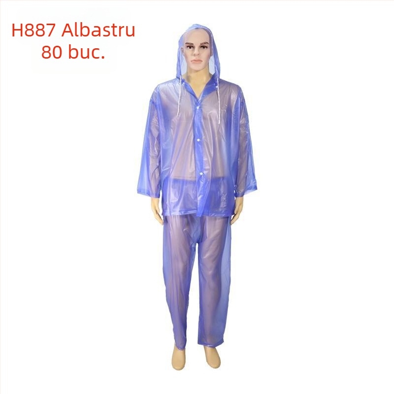 Set de impermeabil și pantaloni impermeabili îngroșați, poncho de ploaie pentru bicicletă, impermeabil pentru motocicletă pentru livratori, impermeabil divizat etanș