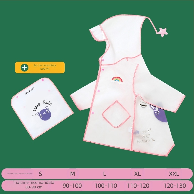 Pelerina de ploaie pentru copii, cu boruri transparente, cu rață galbenă, poncho, cu corp întreg, alungită, pentru fete, impermeabile, cu dinozaur, set de cizme de ploaie
