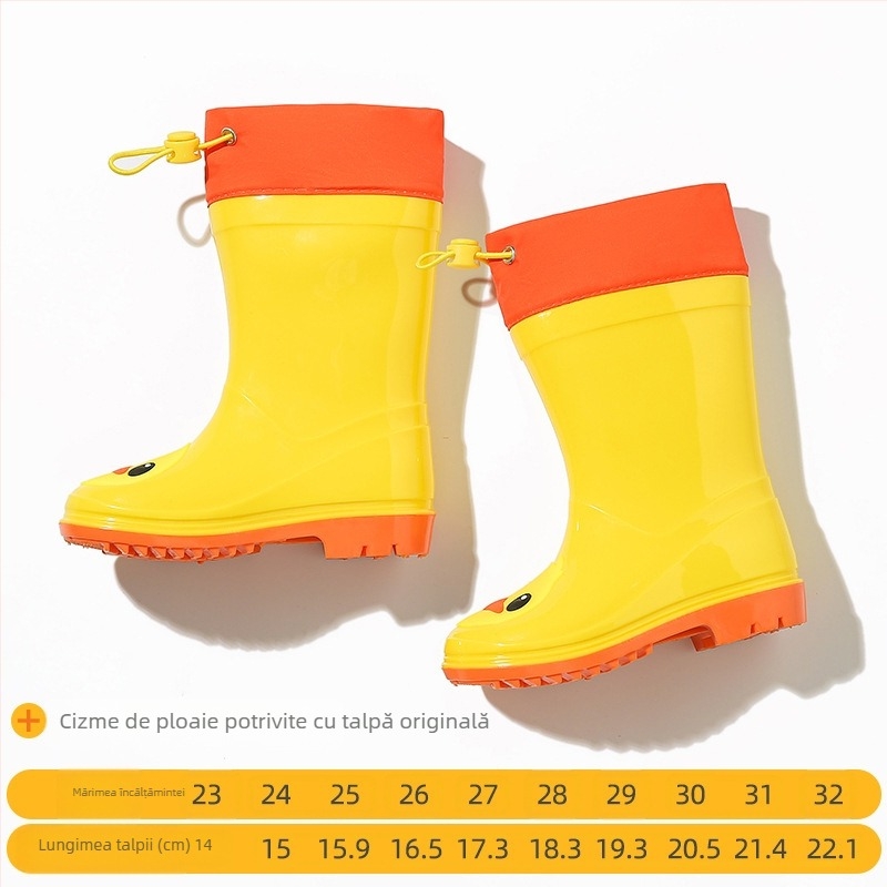 Pelerina de ploaie pentru copii, cu boruri transparente, cu rață galbenă, poncho, cu corp întreg, alungită, pentru fete, impermeabile, cu dinozaur, set de cizme de ploaie