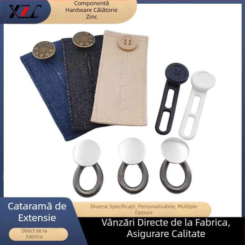 Nasturi rotunzi reglabili și detașabili pentru blugi pentru bărbați și femei, mărire a taliei pantalonilor, cataramă de extensie fără cusătură