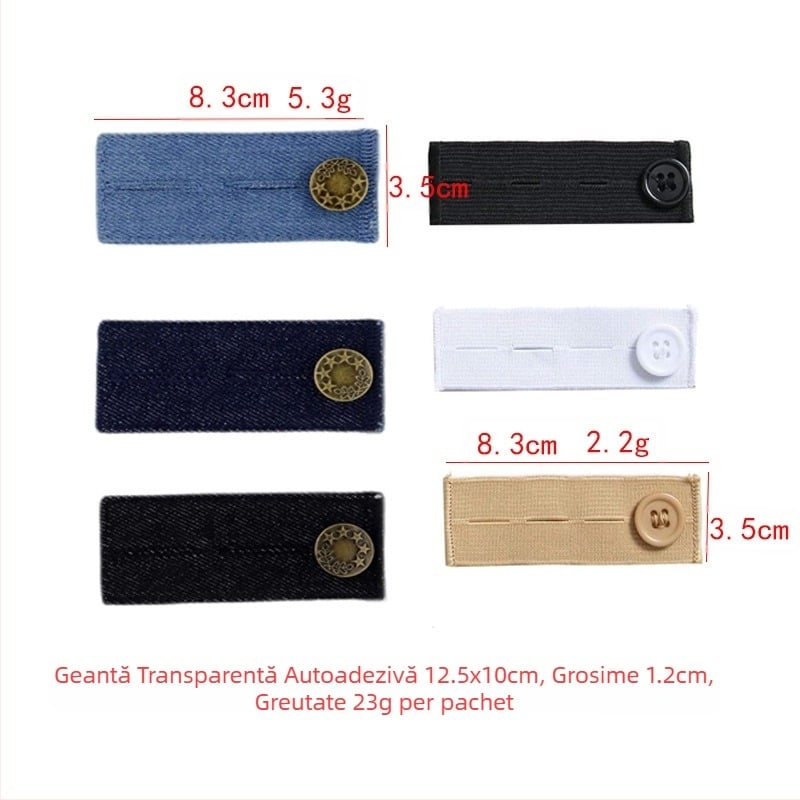 Nasturi rotunzi reglabili și detașabili pentru blugi pentru bărbați și femei, mărire a taliei pantalonilor, cataramă de extensie fără cusătură