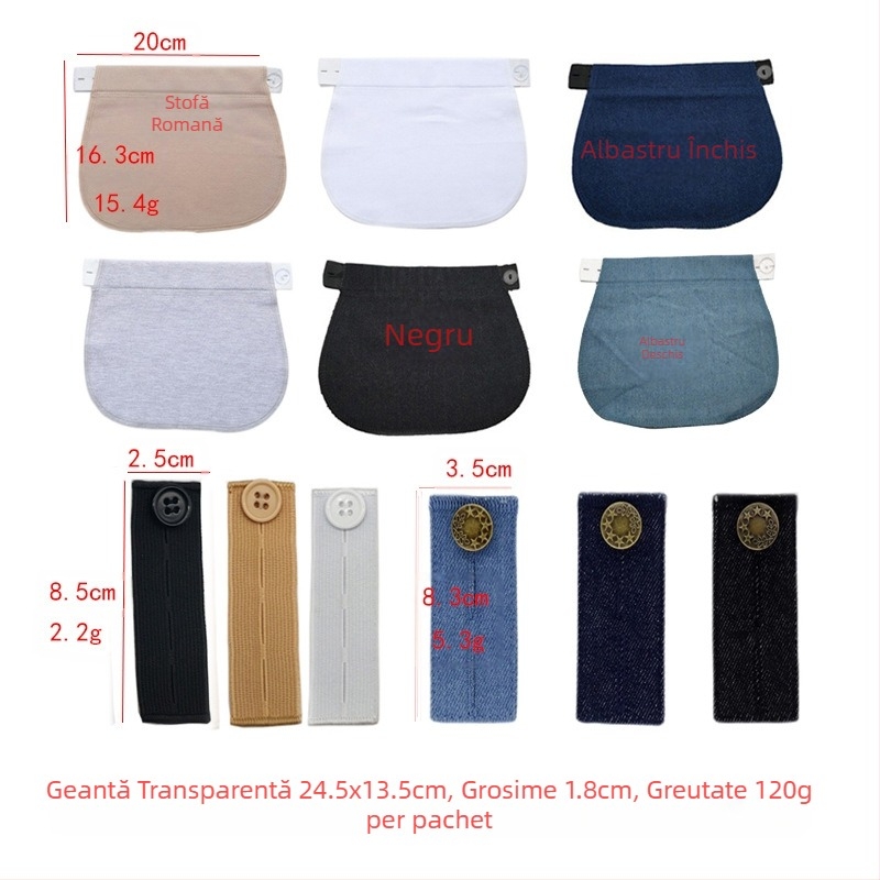 Nasturi rotunzi reglabili și detașabili pentru blugi pentru bărbați și femei, mărire a taliei pantalonilor, cataramă de extensie fără cusătură