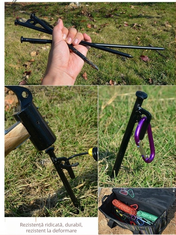 Set de fixare pentru unghii de plajă 30CM10, pentru urgențe, în deșert, pentru camping, în plastic, pentru călătorii cu rulote