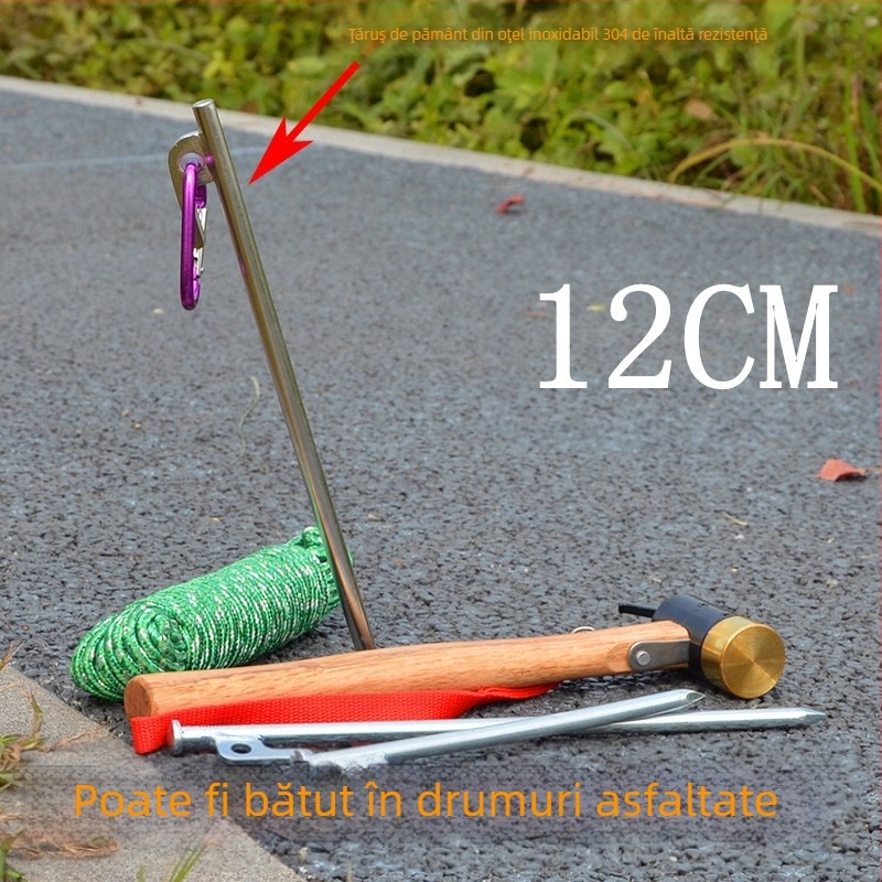 Set de fixare pentru unghii de plajă 30CM10, pentru urgențe, în deșert, pentru camping, în plastic, pentru călătorii cu rulote