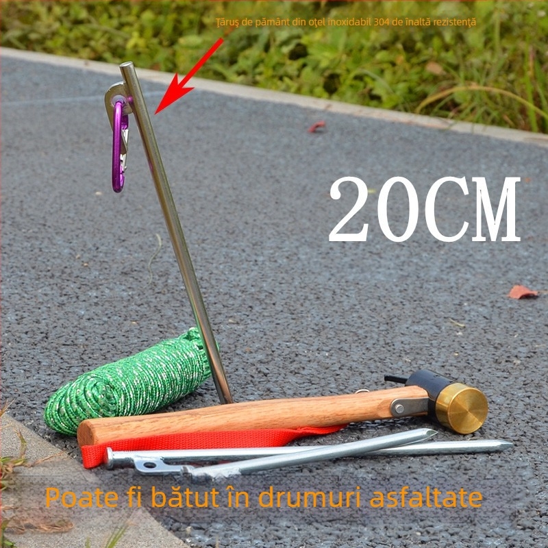 Set de fixare pentru unghii de plajă 30CM10, pentru urgențe, în deșert, pentru camping, în plastic, pentru călătorii cu rulote