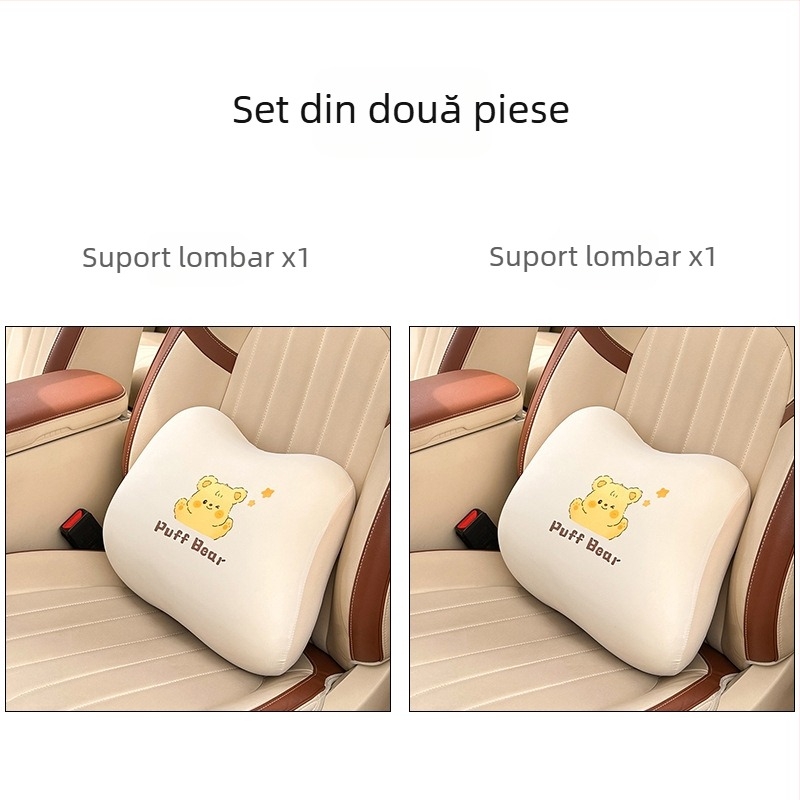 Accesorii auto galbene cu desene animate drăguțe, accesorii auto universale cu lapte galben pentru femei, pentru toate anotimpurile