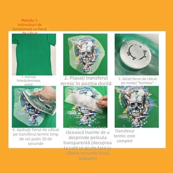 Nou desen animat drăguț născut mort transfer fierbinte DIYT tricou pulover decorare lucrată manual o generație de păr