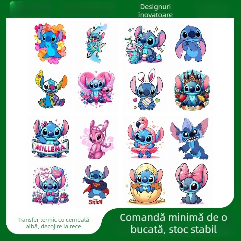 Nou desen animat drăguț născut mort transfer fierbinte DIYT tricou pulover decorare lucrată manual o generație de păr