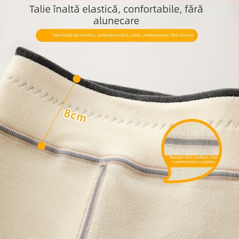 Colanți pentru fete, căptușiți cu fleece, îngroșați, albi, de toamnă și de iarnă, purtând o singură bucată de catifea caldă, negri, de iarnă, pantaloni calzi pentru copii