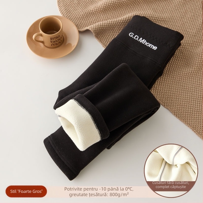 Colanți pentru fete, căptușiți cu fleece, îngroșați, albi, de toamnă și de iarnă, purtând o singură bucată de catifea caldă, negri, de iarnă, pantaloni calzi pentru copii