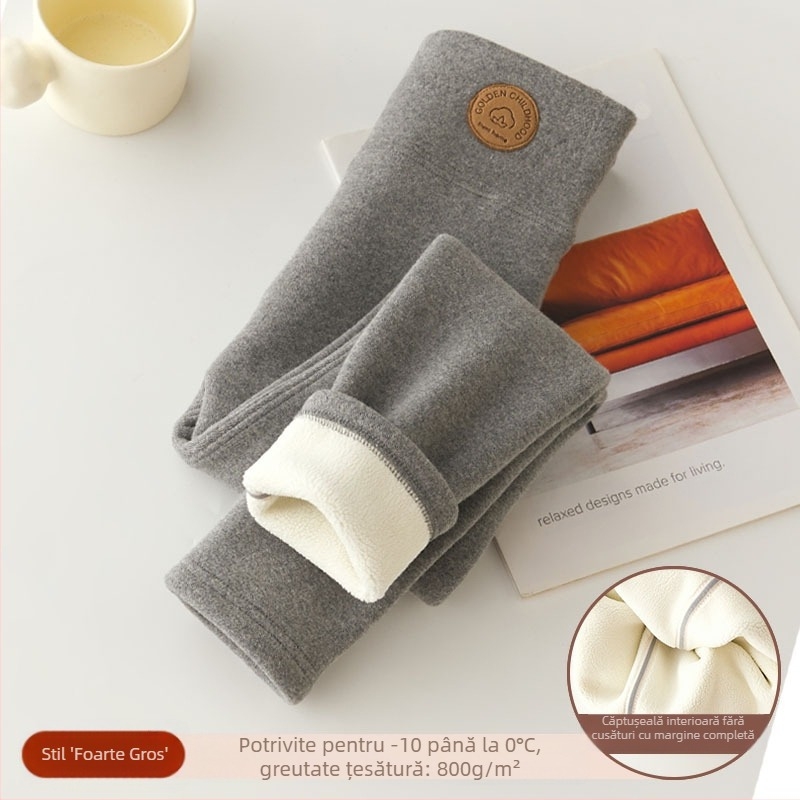 Colanți pentru fete, căptușiți cu fleece, îngroșați, albi, de toamnă și de iarnă, purtând o singură bucată de catifea caldă, negri, de iarnă, pantaloni calzi pentru copii