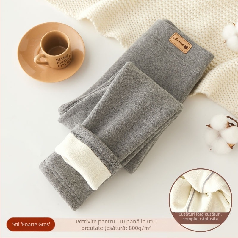 Colanți pentru fete, căptușiți cu fleece, îngroșați, albi, de toamnă și de iarnă, purtând o singură bucată de catifea caldă, negri, de iarnă, pantaloni calzi pentru copii