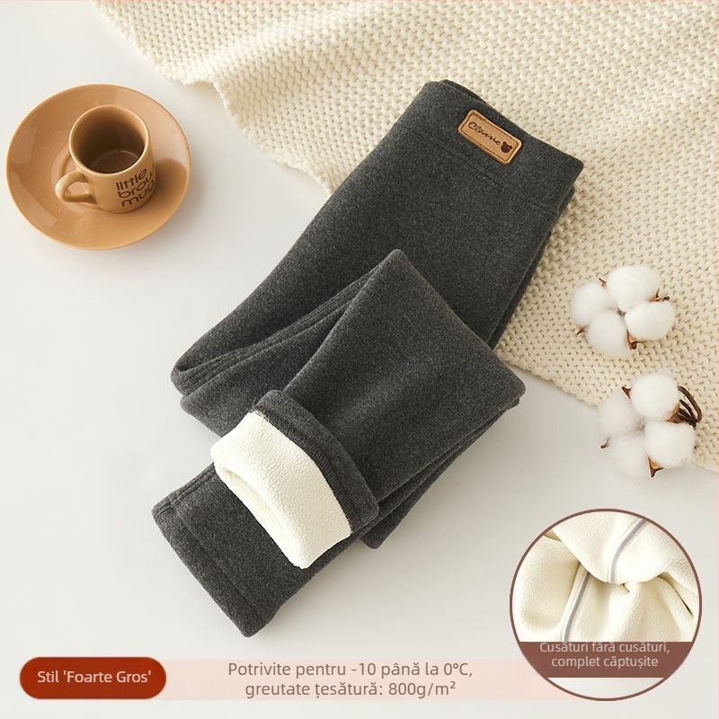 Colanți pentru fete, căptușiți cu fleece, îngroșați, albi, de toamnă și de iarnă, purtând o singură bucată de catifea caldă, negri, de iarnă, pantaloni calzi pentru copii
