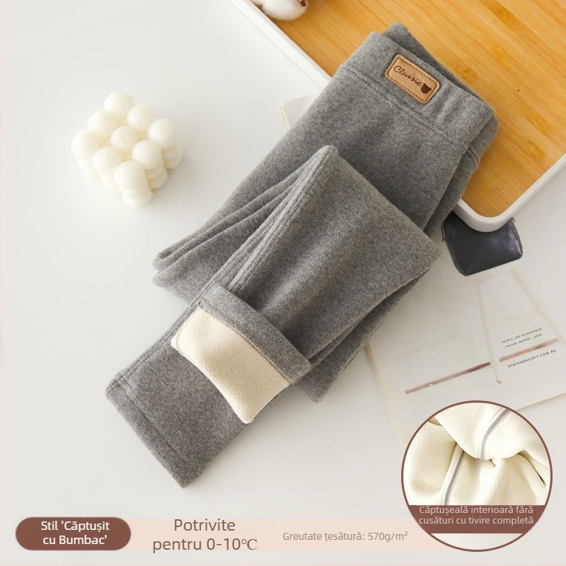 Colanți pentru fete, căptușiți cu fleece, îngroșați, albi, de toamnă și de iarnă, purtând o singură bucată de catifea caldă, negri, de iarnă, pantaloni calzi pentru copii