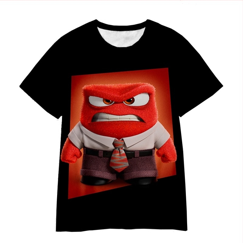 Tricou pentru tineri cu mânecă scurtă, echipa serviciilor secrete Mind, seria Inside Out2, de vânzare, imprimare digitală 3D, respirabil, pentru timpul liber în aer liber