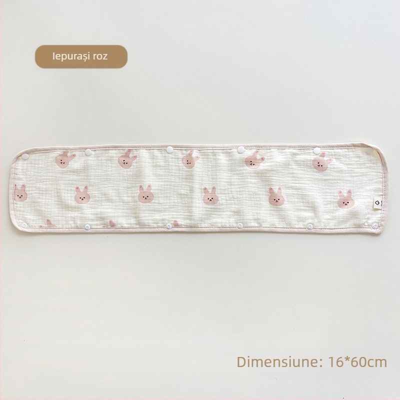 Prosop de salivă pentru cărucior pentru bebeluși, mănuși pentru cărucior din trei piese, curea de tifon din bumbac, prosop de salivă, pernă de umăr anti-mușcături pentru cărucior