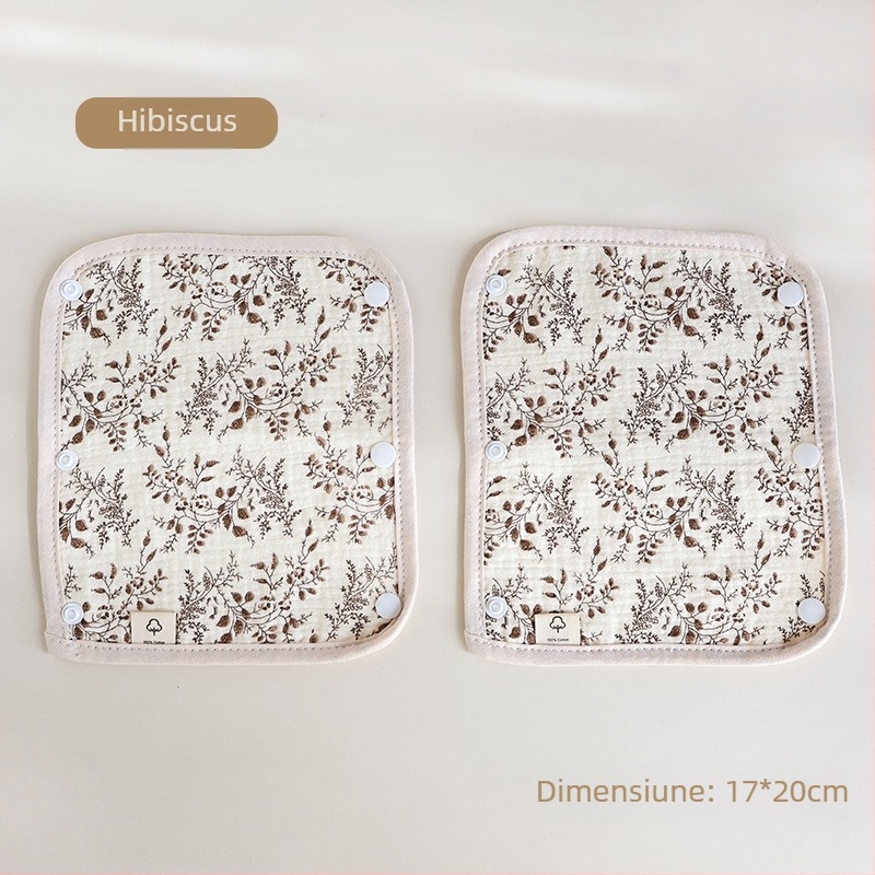 Prosop de salivă pentru cărucior pentru bebeluși, mănuși pentru cărucior din trei piese, curea de tifon din bumbac, prosop de salivă, pernă de umăr anti-mușcături pentru cărucior