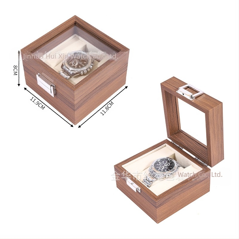 Cutie de depozitare din lemn pentru ceasuri, en-gros, cutie multifuncțională pentru colecția de ceasuri, bijuterii și ochelari, din lemn de nuc negru
