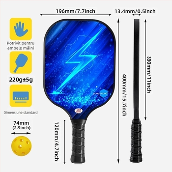 Costum de rachetă Fiberglass Peak, greutate redusă, direct din fabrică, pentru pickleball
