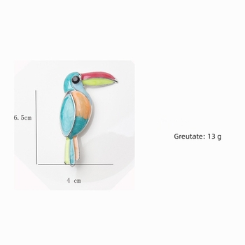 Broșă europeană și americană exagerată, drăguță, cu papagal, Peco Peco, pentru femei și bărbați, cu design elegant, explozii transfrontaliere, corsaj