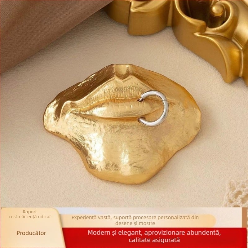 Broșă cu personalitate abstractă de 18K, replică a feței umane cu ochi de diavol fierbinte în Europa și Statele Unite, Europa și Statele Unite