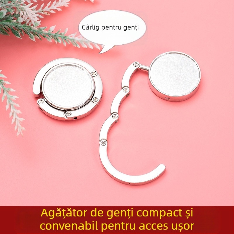 Cârlig pliabil pentru ghiozdan școlar direct din fabrică, cârlig pentru geantă, cârlig pentru birou, în stoc en-gros