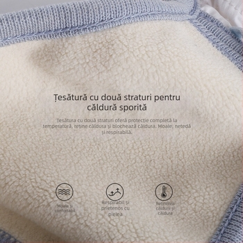 Măști termice de toamnă și iarnă cu stocare și circulație a căldurii, rezistente la vânt pentru ciclism în aer liber, măști tridimensionale calde din bumbac pur, îngroșate, cu blocare a temperaturii