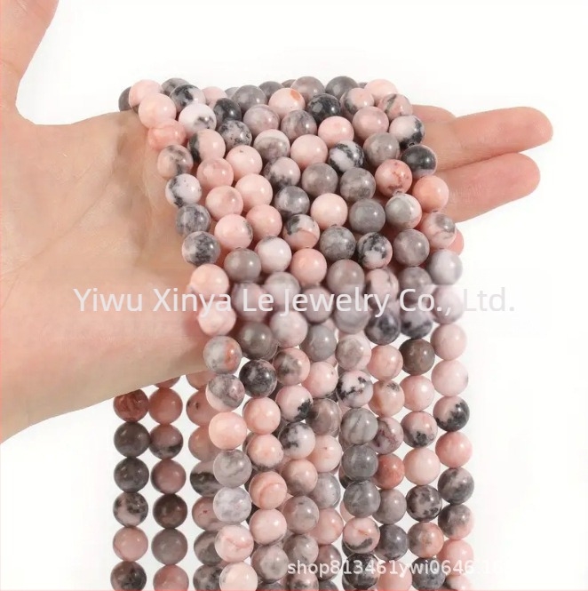 Vânzări directe din fabrică, pudră de piatră naturală, mărgele rotunde Zebra, mărgele DIY, accesorii pentru bijuterii, mărgele, produse semifabricate, en-gros