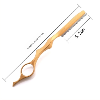 Cuțit de tuns profesional din oțel, cuțit de subțiere pentru coafură, suport manual pentru răzuire, cuțit de subțiere pentru tuns, 5 culori