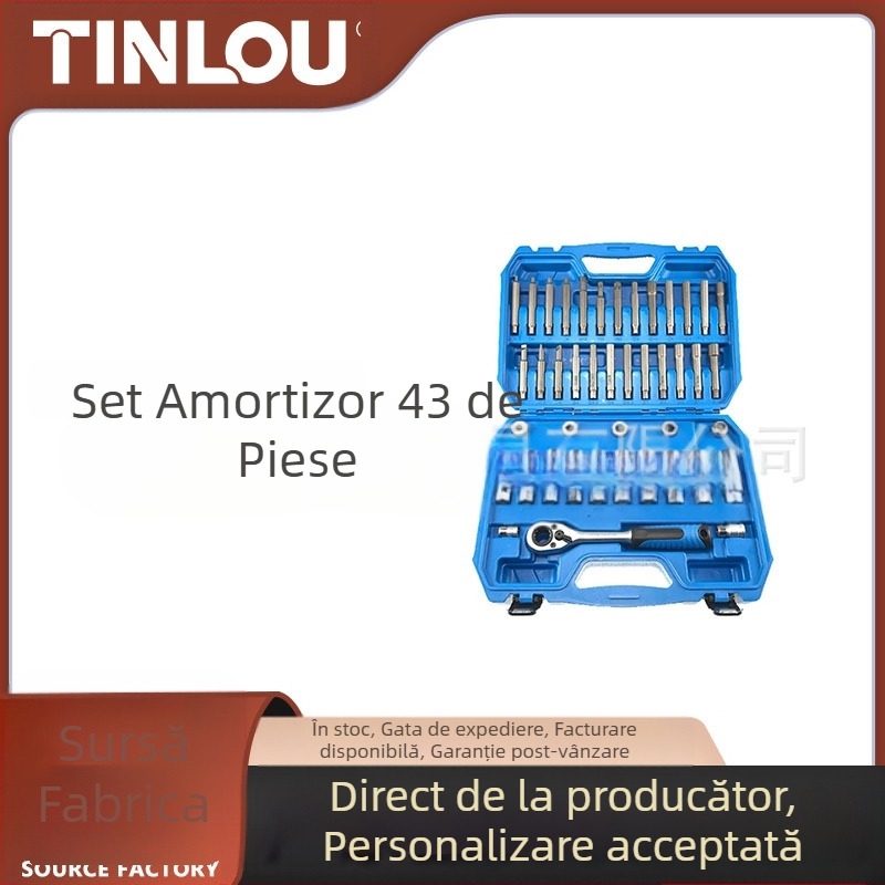 Set 18 piese, Set 43 piese, Set 50 piese, Șurub scaun superior amortizor, Dispozitiv de îndepărtare a adezivului superior, Cheie tubulară