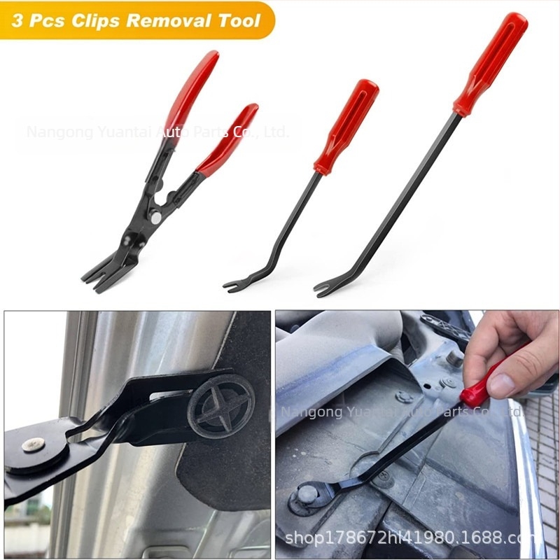 19 bucăți de scule de îndepărtare a decorațiunilor din nailon, potrivite pentru îndepărtarea clemelor de fixare a panourilor, clește pentru îndepărtarea interiorului plasticului auto