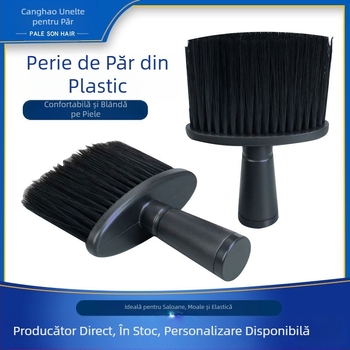 Instrumente de coafură transfrontaliere pentru uz casnic, perie de măturat părul cu mâner drept, ambalate individual, perie cu peri moi pentru curățare și ștergerea prafului
