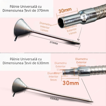 Pâlnie universală de realimentare cu combustibil diesel pentru automobile și motociclete, cu sita, pentru ulei de motor pe benzină