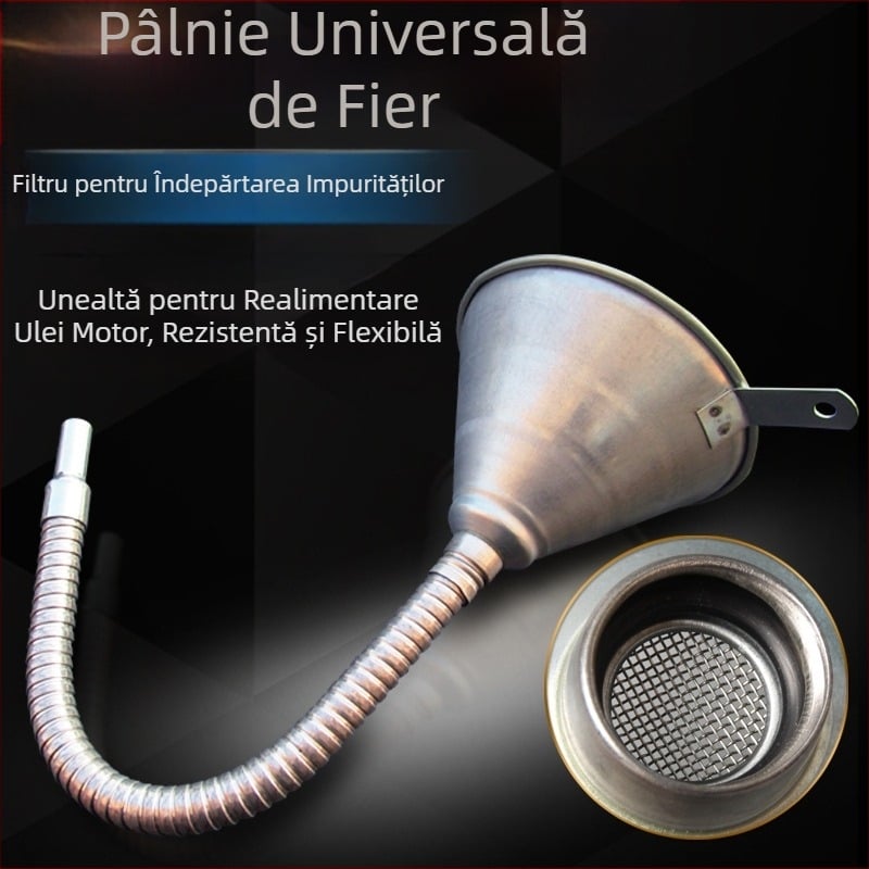Pâlnie universală de realimentare cu combustibil diesel pentru automobile și motociclete, cu sita, pentru ulei de motor pe benzină