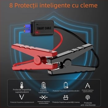 Starter auto pentru pornire de urgență, sursă de alimentare cu pompă de aer, mașină all-in-one, popularul acumulator multifuncțional de la Amazon