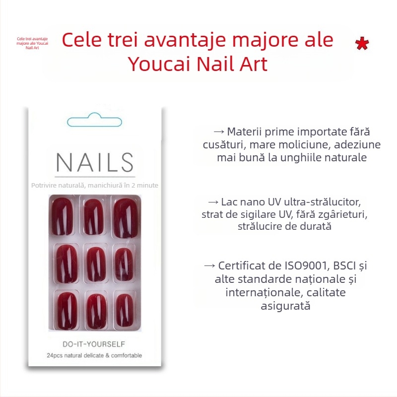 Sclipici gradient migdale Pure Fairy Wear Nail Art unghii bucată unghii detașabile albire finisat en-gros