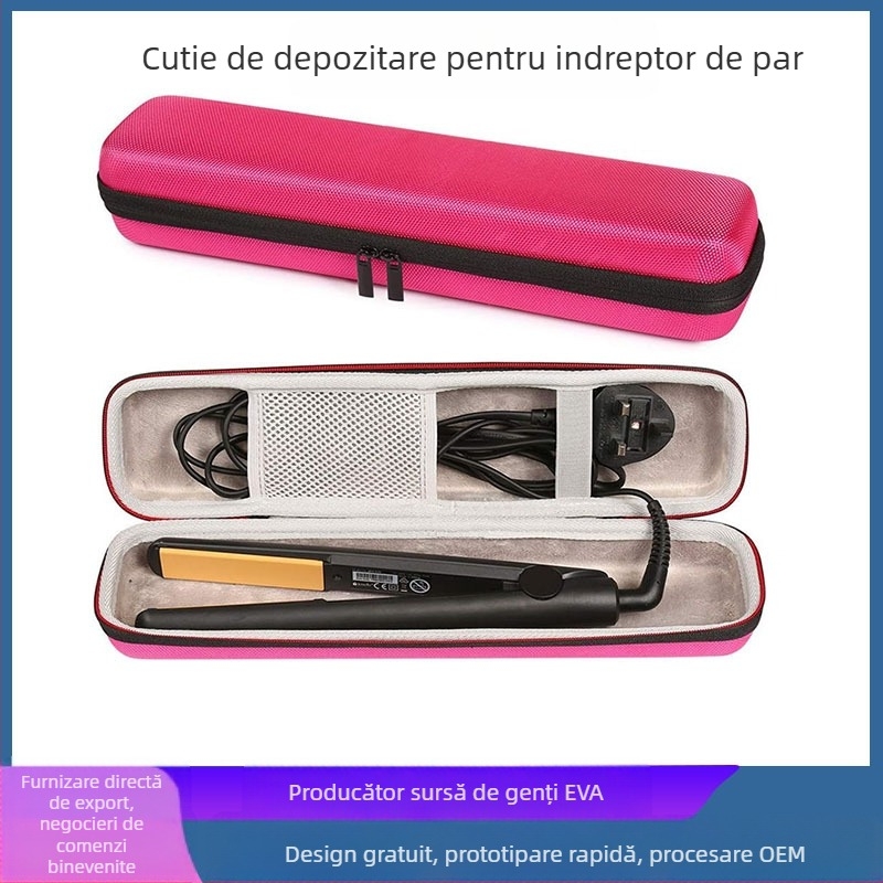 Geantă personalizată pentru îndreptat părul Eva, cutie de depozitare pentru ondulator, geantă portabilă pentru uscător de păr, cutie de depozitare pentru călătorie