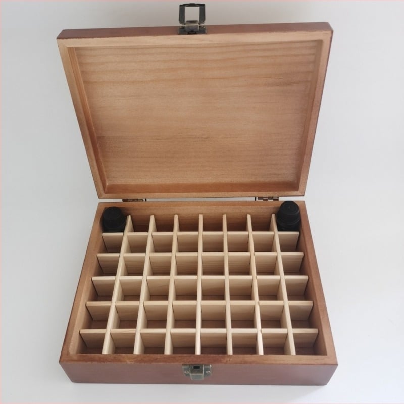 Cutie de depozitare a uleiurilor esențiale, cutie din lemn pentru uleiuri esențiale, 48 de cutii din lemn, 5 ml, cutie de finisare pentru îmbuteliere din sticlă, produse noi din fabrică