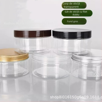 Borcan de cremă din sticlă de 75 ml, en-gros, pentru alimente, borcan de lustruit pantofi cu capac din plastic alb-negru și capac din aluminiu