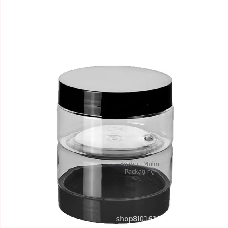 Borcan de cremă din sticlă de 75 ml, en-gros, pentru alimente, borcan de lustruit pantofi cu capac din plastic alb-negru și capac din aluminiu